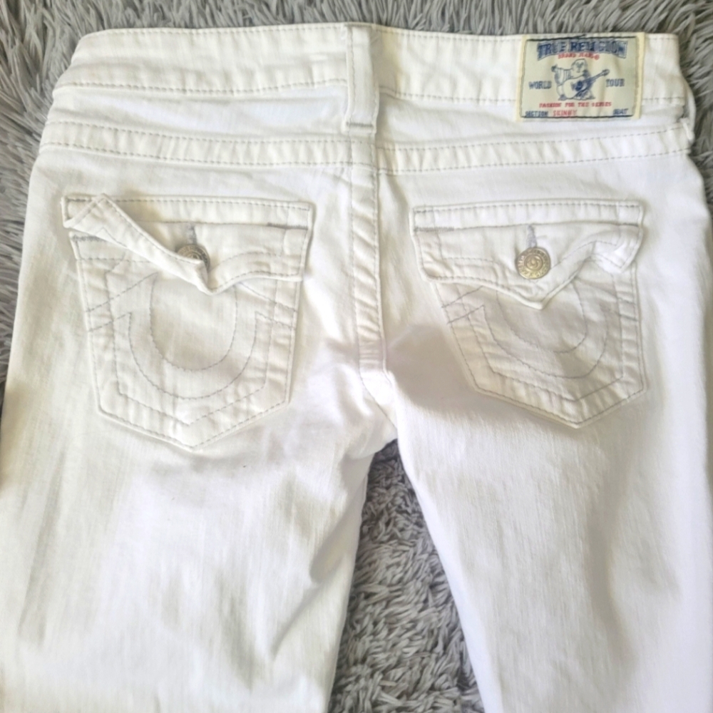 True Religion Women's White Jeans